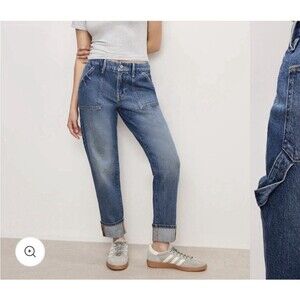 Good American The Weekender Cuffed Jean High Waisted Women’s Size 12 /31 Petite